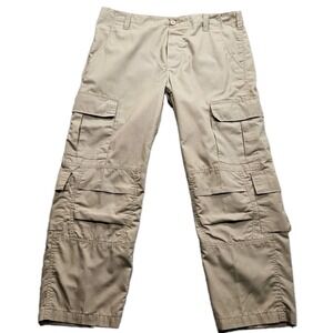 HQ Issue Brand BDU Cargo Pants Trousers Khaki Tan Mens Large 39x29 Ripstop Light